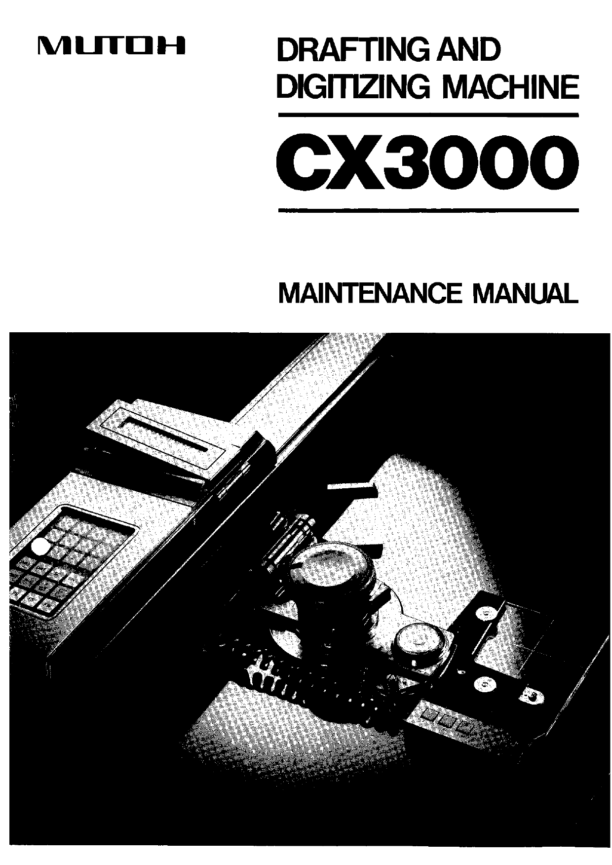 MUTOH CX 3000 MAINTENANCE Service and Parts Manual-1
